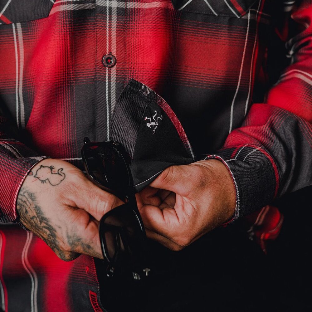 DIXXON x SOCIAL DISTORTION PRISON BOUND Collab Flannel Shirt - Men's XL Tall - Picture 8 of 12